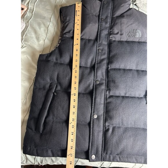 The North Face 550 Mens Goose Down Puffer Camo Wool Exterior Vest Size Large - Picture 9 of 10